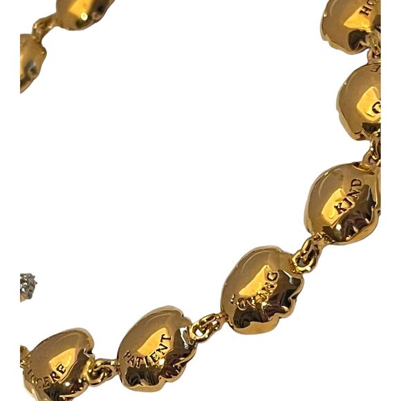 Designer Bracelet Words of LOVE Sincere Patient Kind Crystals Enamel 6G - Picture 5 of 6